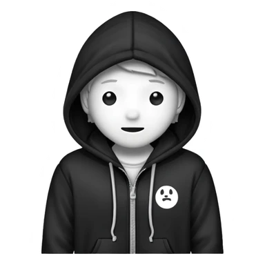 Doodle wearing hoodie sticker