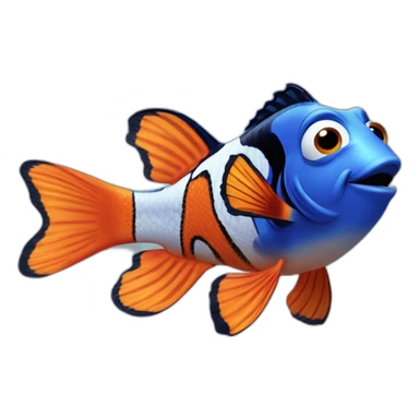 Nemo fish trembling sticker