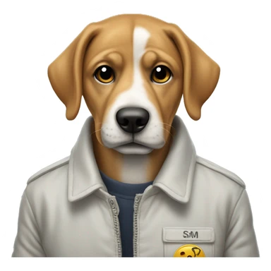 Un chien qui porte une veste et qui fume sticker