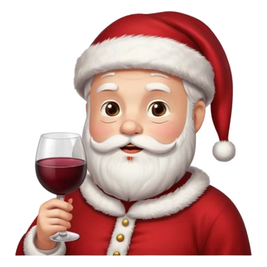 santa class tomando wine sticker