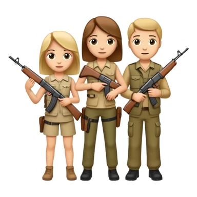 Family with Ak 47s sticker