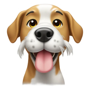 dog sniffing flour sticker