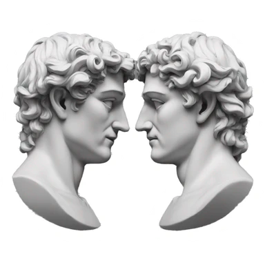 janus greek god two faces facing opposite sticker