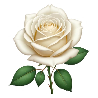 simple white rose without leaves, this style 🌸 sticker