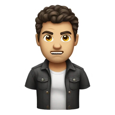 angry brunette hair male web developer sticker