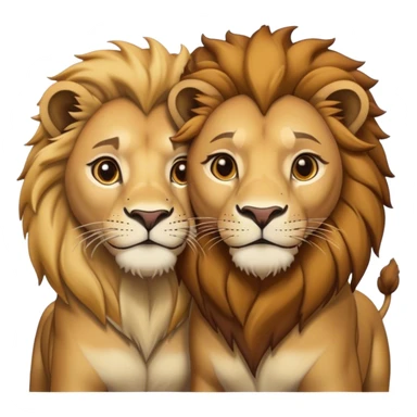 half lion half lioness sticker
