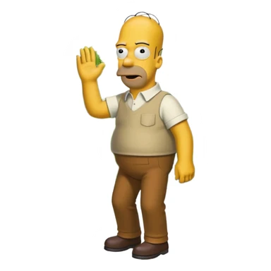 homer going into the hedge sticker