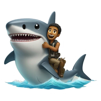 wanderer on a shark sticker