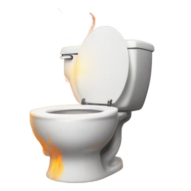 toilet on fire sticker