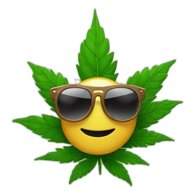 Ganja with sunglasses sticker