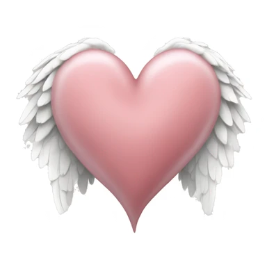 Heart rose with white wings  sticker