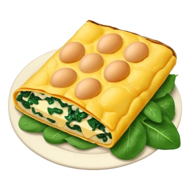 Egg Omelet with Spinach and Mushrooms sticker