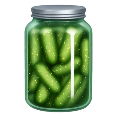 glittery jar of pickles sticker
