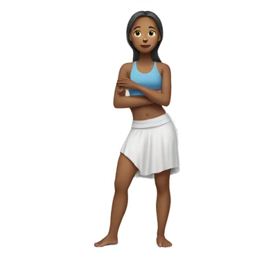 A young women wearing yoga dress sticker