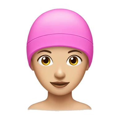 Lady pink swimming cap sticker