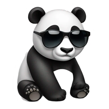 Panda to wear sunglasses sticker