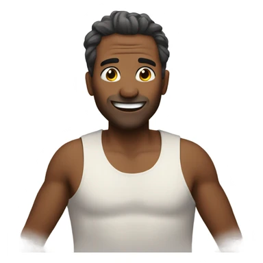 Man looking happy to go to bed sticker