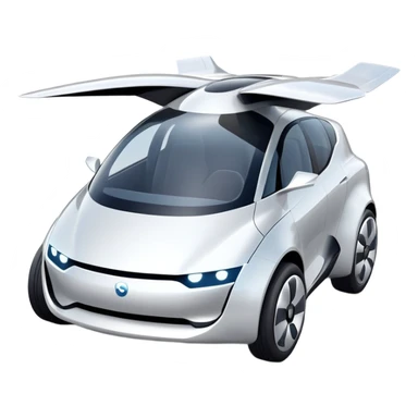 self-driving flying car prototype for 2025 sticker