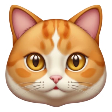 calico cat with cute slim face, small head, hazel eyes, and short but chubby body sticker