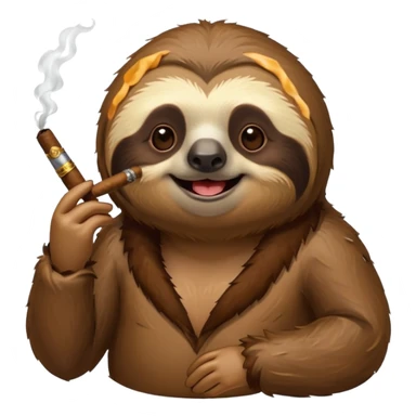 Un perezoso fumando sticker