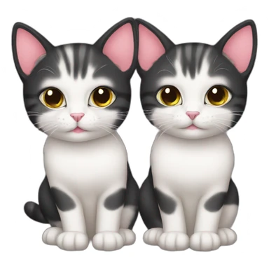 Twin cats sticker