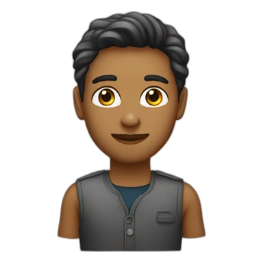 emprendedor joven piel clara y ojos oscuros sticker