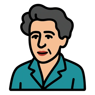 portrait of Hannah Arendt sticker