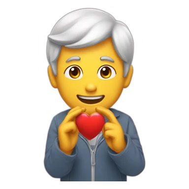 moitier de coeur avec les doigt sticker