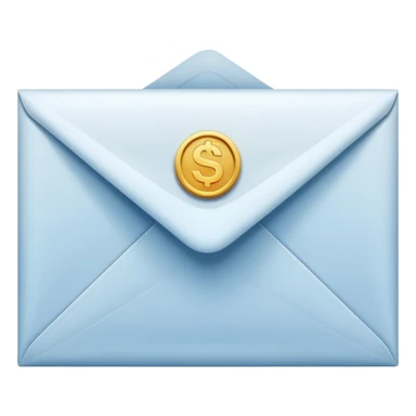 Salary enclosed in an envelope sticker