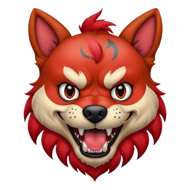 very tattoed scary looking dog with red hair sticker
