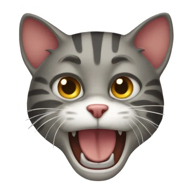 Hissing cat sticker