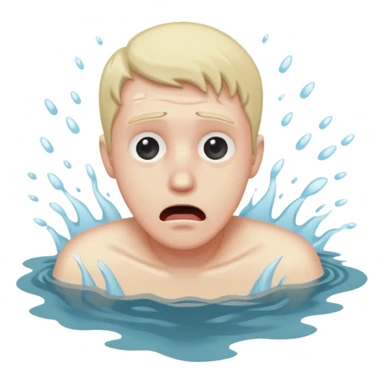 bruntte Man drowning sticker