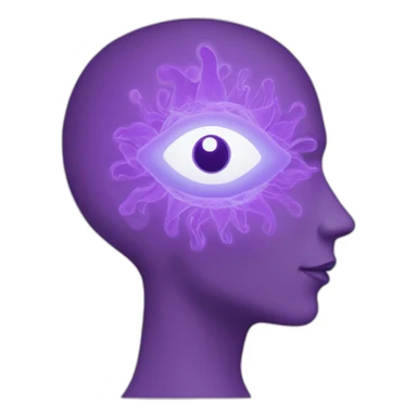 energy neck and head with third eye chakra sticker