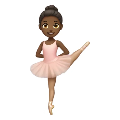 A brown skin girl doing ballet sticker