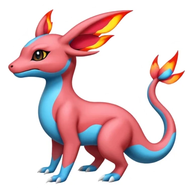 Salandit-Salamence-Sylveon-Umbreon-fusion-Pokémon-hybrid-creature  sticker