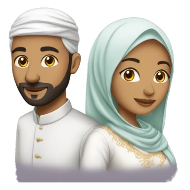 Muslim marrige couple sticker