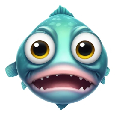 Ugly fish with a mustache  sticker