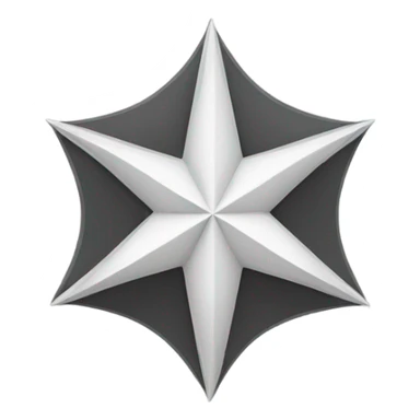 4 pointed star sticker