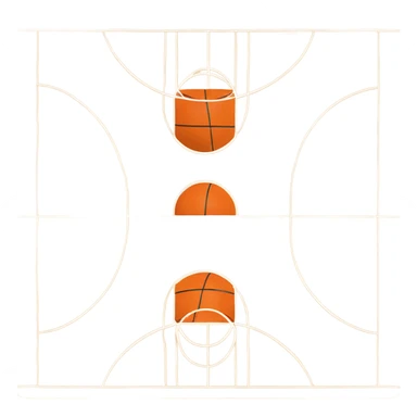 Basketball court sticker