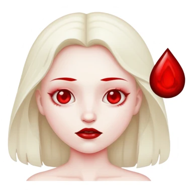 Ave femix con sangre roja y las letras HM sticker