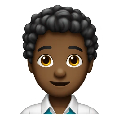 Un niño pelo negro, ojos marrones, traje marina. En la mano lleva un libro enrollado  sticker