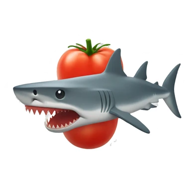 shark eat tomato sticker