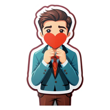 Man in love sticker