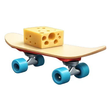 cheese on a skateboard sticker