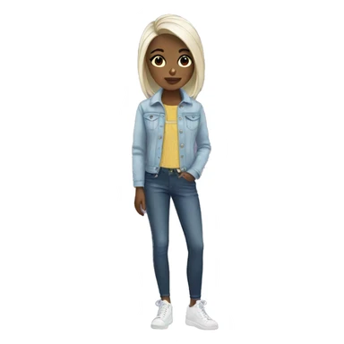 fashionable girl sticker