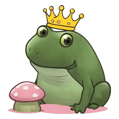 Pale pink mushroom  sticker