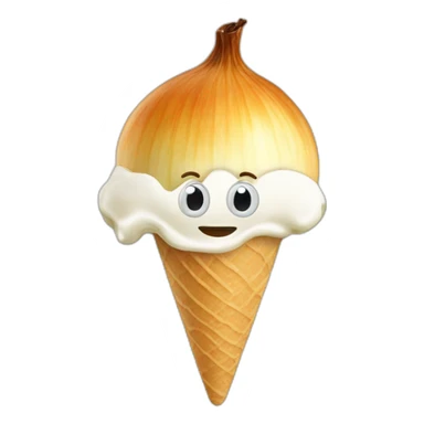 Onion eating ice cream  sticker