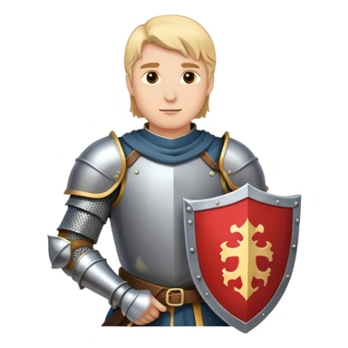 Knight holding his shield sticker