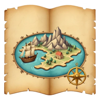 exploration map sticker