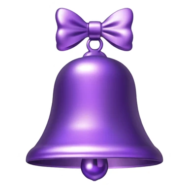 glitter purple bell sticker